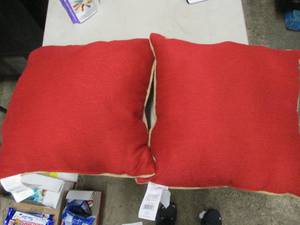 2 Red Throw Pillows...