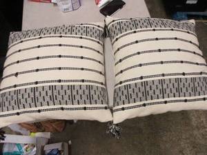 2 Throw Pillows one pillow missing...