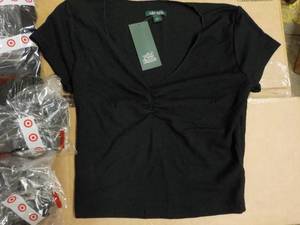 6 Size S Black tops new with Tags...