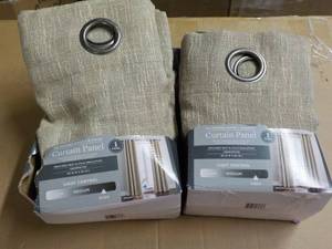 2 Curtain Panels Black Out 50 x 84...