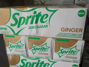 4 - 12 packs Sprite Ginger Zero Sug...