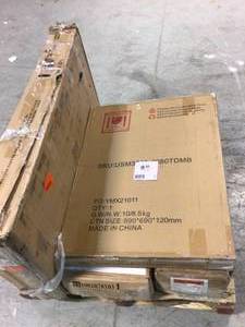 lot 26 image: Pallet of mixed home furniture and appliances including shelfs, coffee table and more Customer Returns See Pictures