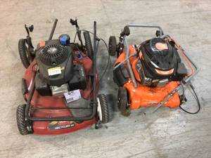 lot 28 image: Lot of 2 lawn mowers Customer Returns See Pictures