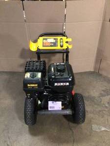 lot 29 image: DEWALT 4400 PSI 4.0 GPM Gas Cold Water Pressure Washer with DEWALT 420cc Engine Missing hose and wand see pictures Customer Returns See Pictures