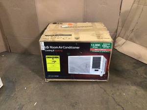 lot 39 image: LG Electronics 12,000 BTU 230208-Volt Window Air Conditioner LW1221HRSM Cools 550 Sq. Ft. with Cool and Heat, Wi-Fi Enabled Customer Returns See Pictures