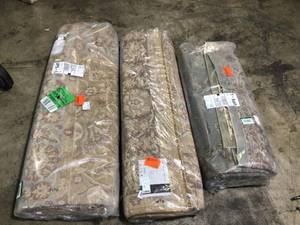 lot 42 image: Lot of 3 dining room rugs Customer Returns See Pictures