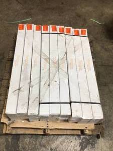 lot 45 image: Florida Tile Home Collection Alaskan Powder Light Gray 8 in. x 36 in. Matte Porcelain Floor and Wall Tile (13.6 sq. ft.Case) 8 cases Customer Returns See Pictures