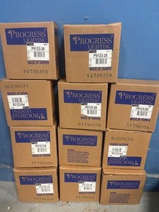 lot 53 image: Lot of 11 New Progress Lighting Alpha Trak White Floating Canopy Accessory