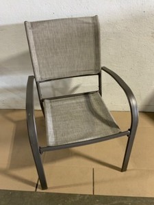 lot 4 image: Unbranded Outdoor Patio Grey Metal Chair. See Pictures