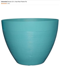 lot 7 image: Unbranded Decatur 22 in. Haze Resin Planter Pot. See Pictures