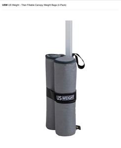 lot 18 image: USW US Weight - Titan Fillable Canopy Weight Bags & Other Pieces of Outdoor Patio Goods. See Pictures