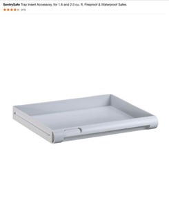 lot 19 image: (2) SentrySafe Tray Insert Accessory, for 1.6 and 2.0 cu. ft. Fireproof & (1) 0.8 and 1.2 cu. ft. Insert. See Pictures