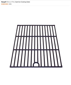 lot 28 image: Nexgrill 13 in. x 17 in. Cast Iron Cooking Grate, Grill Grates and Other Grill Accessories. See Pictures