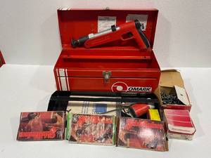 Omark Powder Actuated Nail Gun and Accessories