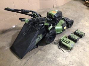 62V Brushless 22 in. Electric Cordless Battery Self- Propelled Lawn Mower with 2 4.0 Ah Batteries and Charger by Green Machine Customer Returns See Pictures