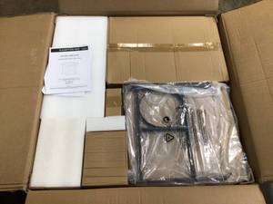 Park Canyon 35 in. Round Steel Propane Fire Pit Kit by Hampton Bay Customer Returns See Pictures