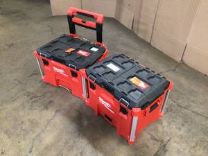 Lot of 2 Packout Milwaukee Tool Boxes Customer Returns See Pictures