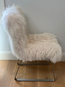 lot 20 image: Restoration Hardware Astrid Mongolian Lamb Office Chair