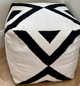 lot 48 image: Upholstered Abstract Design Ottoman