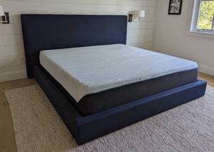 lot 10 image: Restoration Hardware Sullivan King Platform Bed Frame