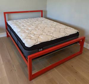 lot 41 image: Room and Board Piper Full Size Metal Bed Frame