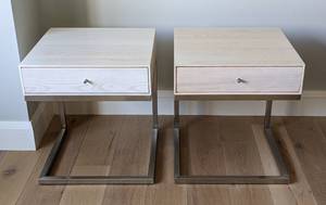 lot 44 image: Pair of Room and Board Hudson Ash Nightstands