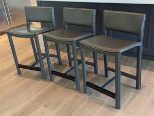 lot 63 image: 3 Room and Board Counter Height Stools