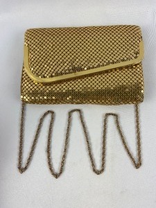 lot 10 image: 2 Vintage Purses - Ornate Tapestry & Gold Metal Mesh
