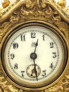 lot 145 image: Small 1891 Jennings Brothers Ornate Metal Carriage Clock