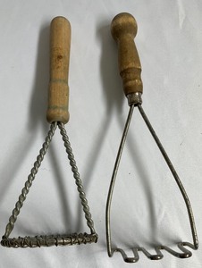 lot 156 image: Antique Wood Handle Kitchen Accessories