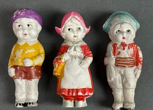 lot 47 image: Sweet Collection of Ten Antique Japanese Bisque Dolls