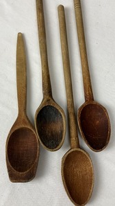 lot 70 image: Mash, Roll & Grate - Vintage Wooden Spoons, Mashers & Rolling Pins with Red Handles