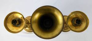 lot 186 image: Pair of Vintage Brass Candlestick Holders and Chalice
