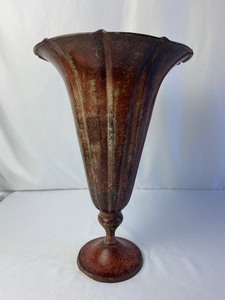 lot 219 image: Antique Victorian Metal Vase