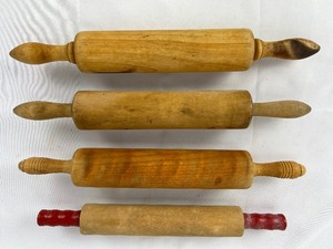 lot 295 image: Vintage Wooden Kitchen Utensils 7 pieces