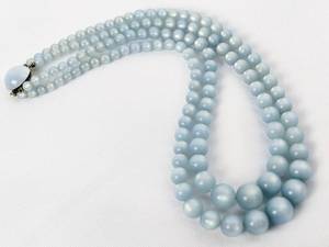 lot 243 image: Vintage Richelieu Blue Bead and Sparkling Crystal Necklaces