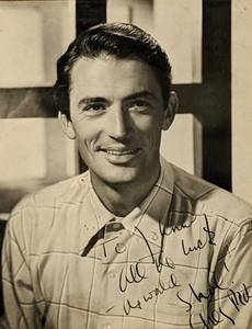 lot 233 image: Gregory Peck AUTOGRAPHED and Framed Photo - Autograph and Inscription