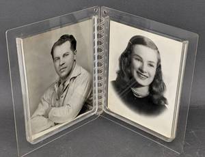 lot 247 image: Five Unique Vintage Lucite & Glass Frames, Photo Prints - With Movie Stars