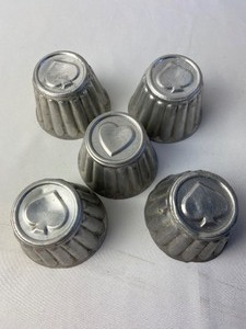 lot 345 image: Lot of 45  Mini Aluminum Baking Molds