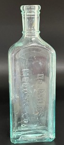 lot 367 image: Antique Glass Medicine Bottles - Hoffs Linament, Dr. Miles, Burnetts Extracts & More