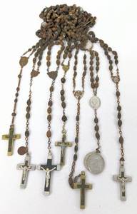 lot 315 image: Rosaries Array Cocoa and Milk Glass 5-Decade and Other Forms -  Autom  11 More