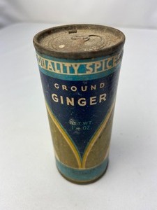 lot 406 image: Antique Spice Tins - Ginger, Anise & Cayenne Pepper  Domes of Silence Box