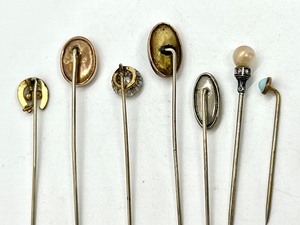 lot 474 image: Seven Antique Stick Pins