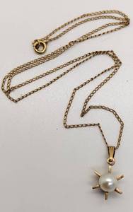 lot 555 image: Vintage 12K Gold-Filled Necklace and Earrings Set