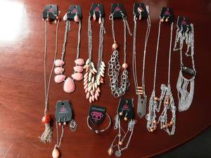 Lot Of 10 New Fashion Jewelry Accessories (Necklaces Come With Matching Earrings)