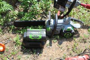 lot 42 image: Ego 56V 14 Chain Saw with (2) Batteries, (1) Charger