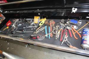 lot 12 image: Hand Tools, Hardware - Locking Pliers, Slip Joint Pliers, Pipe Wrench, Screwdrivers, Box Cutters, Crescent Wrenches, Misc. Tools and Hardware