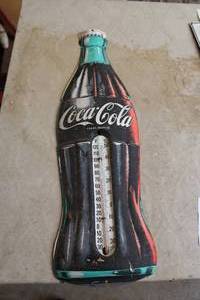 lot 309 image: Coca-Cola Metal Wall Thermometer