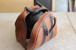 lot 329 image: Bowling Ball Set - Ebonite Maxim Bowling Ball, Bowling Shoes, Gloves and Bowling Bag