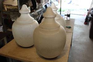 lot 360 image: Lot of (3) Glass Light Post Covers